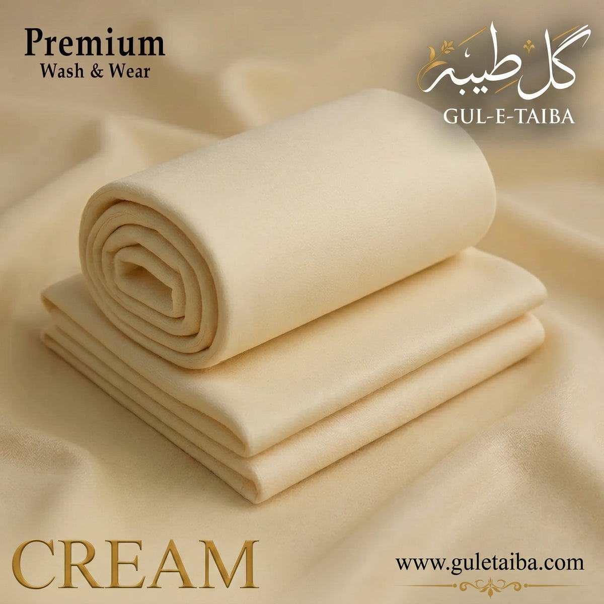 Premium Wash & Wear – Cream - Gul e Taiba