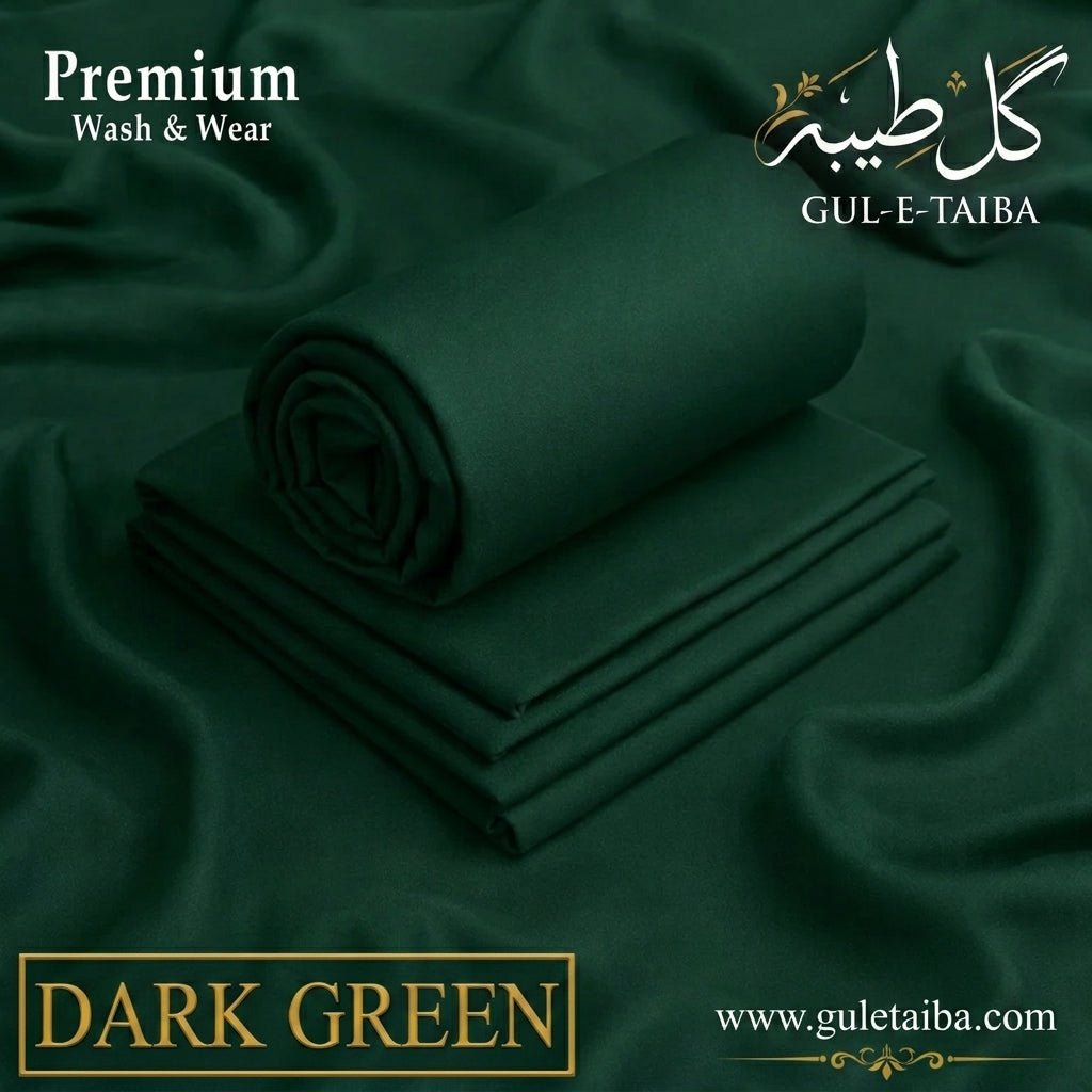 Premium Wash & Wear – Dark Green - Gul e Taiba