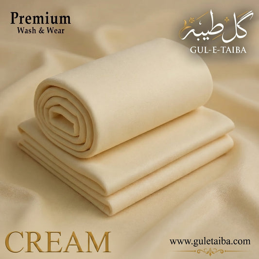 Premium Wash & Wear – Cream - Gul e Taiba