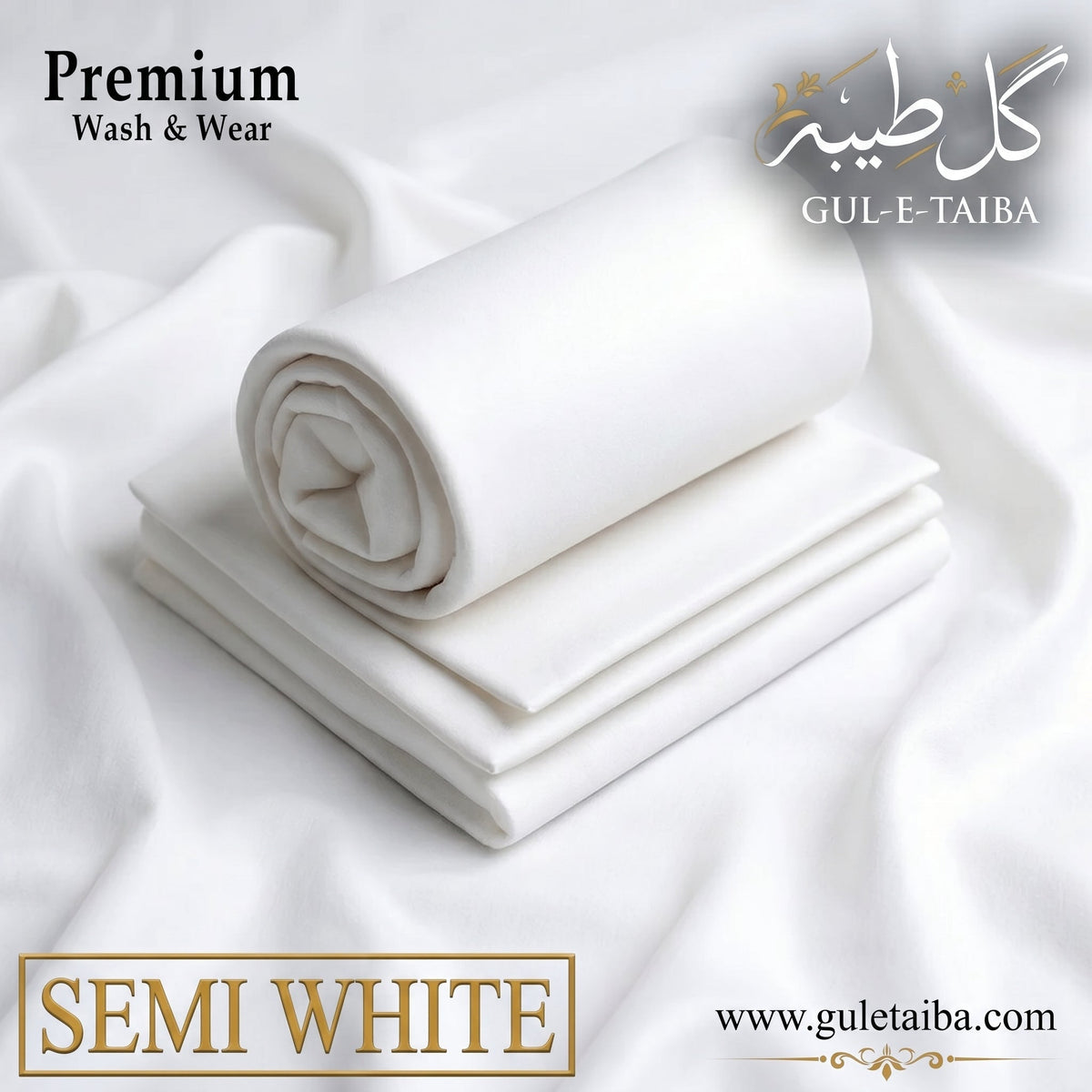 Premium Wash & Wear – Off-White - Gul e Taiba